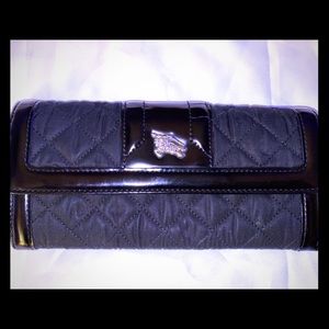 Black Burberry quilted wallet